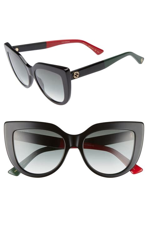 gucci yellow lens glasses|53mm cat eye sunglasses gucci.